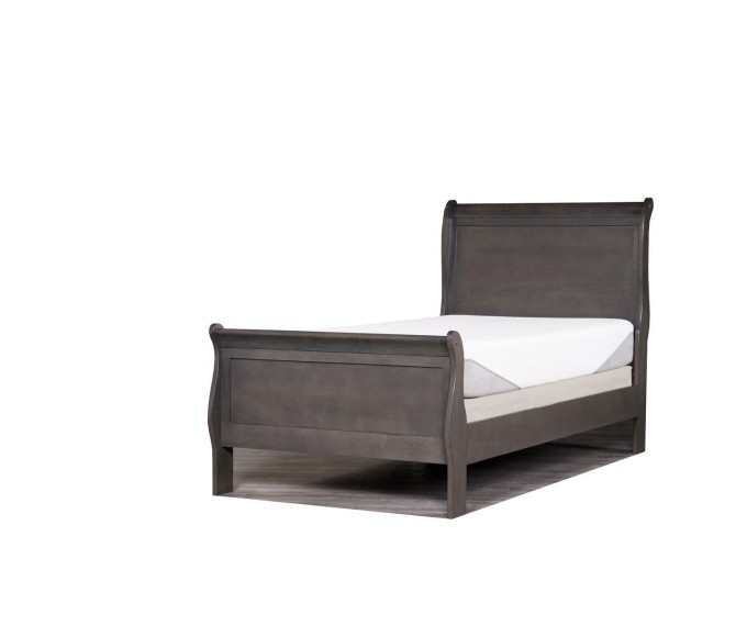 Louis Philippe Single Bedframe - Grey